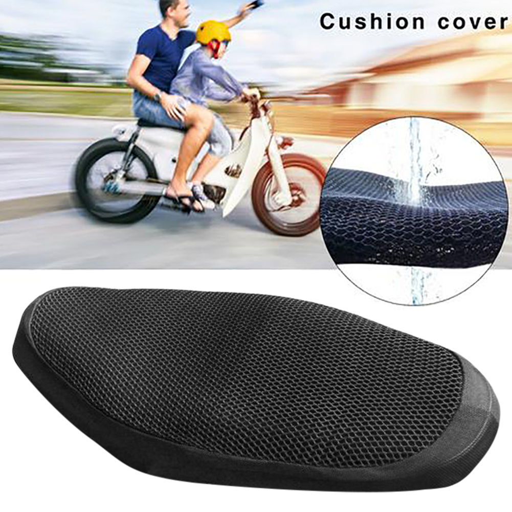 여름 오토바이 스쿠터 전기 자전거 통기성 3D 메쉬 시트 커버 쿠션 M/L/XL/XXL 크기 탄성 내열성